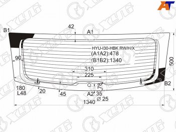 12 449 р. Стекло заднее (Цвет зеленый Обогрев) Hyundai i30 07-12 XYG HYU-I30-HBK RW/H/X  с доставкой в г. Майкоп. Увеличить фотографию 1