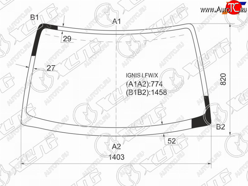 6 349 р. Стекло лобовое Chevrolet Cruze 01-08  Subaru Justy 03-07  Suzuki Ignis 00-07  Swift 00-04 XYG IGNIS LFW/X  с доставкой в г. Майкоп
