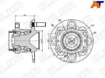 Ступичный узел задн. HYUNDAI SOLARISACCENTKIA RIO ILJIN IJ113043