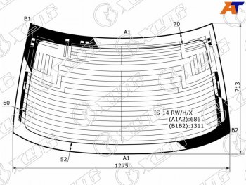 10 249 р. Стекло заднее (Цвет зеленый Обогрев Антенна) Lexus IS 13-20 XYG IS-14 RW/H/X  с доставкой в г. Майкоп. Увеличить фотографию 1