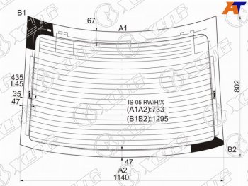 10 999 р. Стекло заднее (Цвет зеленый Обогрев Антенна 4D SED) Lexus IS 05-16  IS F 07-14 XYG IS-05 RW/H/X  с доставкой в г. Майкоп. Увеличить фотографию 1