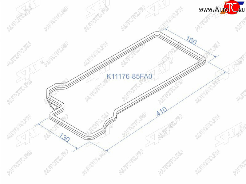 299 р. Прокладка клапанной крышки SZ H20A, H25A H27A, 98-05 GrandVitara XL-7 правая SAT K11176-85FA0  с доставкой в г. Майкоп