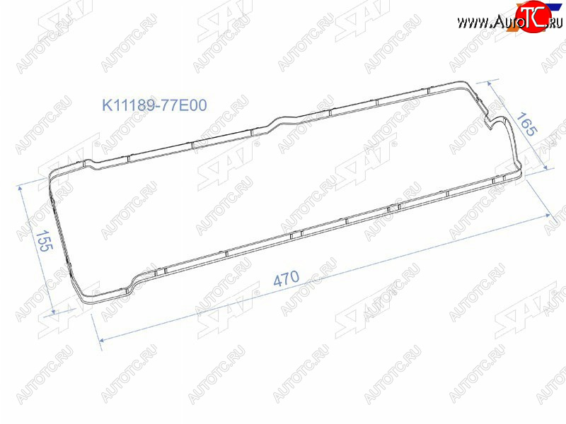 224 р. Прокладка клапанной крышки SZ J20A 96-05, EscudoGrand Vitara SAT K11189-77E00  с доставкой в г. Майкоп