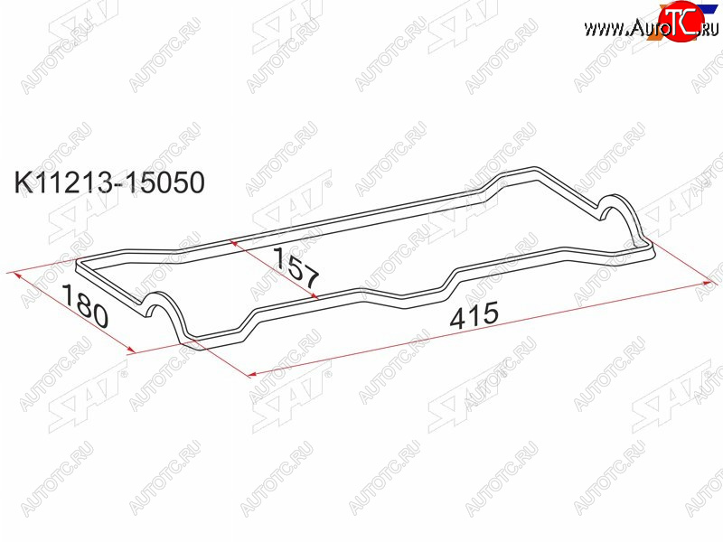 219 р. Прокладка клапанной крышки TY 4A5A-FE -92 SAT K11213-15050  с доставкой в г. Майкоп