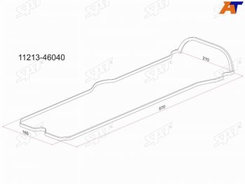 379 р. Прокладка клапанной крышки TY 1JZ2JZ-FSE, 00- Mark 110BrevisProgresVerossa SAT K11213-46040  с доставкой в г. Майкоп. Увеличить фотографию 1