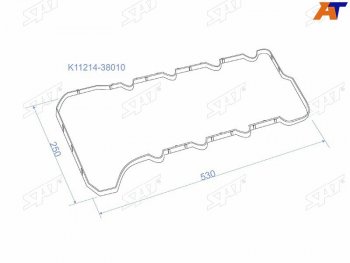 399 р. Прокладка клапанной крышки LEXUS LX570 07-  3URFE №2 SAT K11214-38010  с доставкой в г. Майкоп. Увеличить фотографию 1