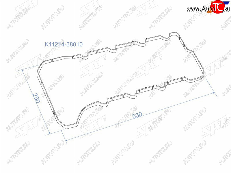 399 р. Прокладка клапанной крышки LEXUS LX570 07-  3URFE №2 SAT K11214-38010  с доставкой в г. Майкоп