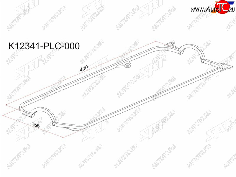 243 р. Прокладка клапанной крышки HO D15B, D17A, Civic ES1 SAT K12341-PLC-000  с доставкой в г. Майкоп