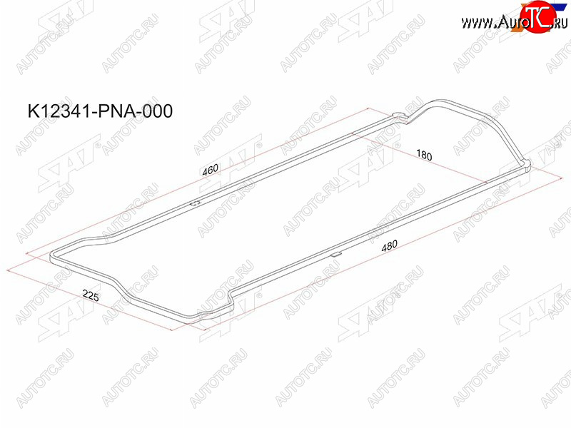 211 р. Прокладка клапанной крышки HO K20AK24A, CR-V RD45, Stream RN1, Accord CL9 SAT K12341-PNA-000  с доставкой в г. Майкоп