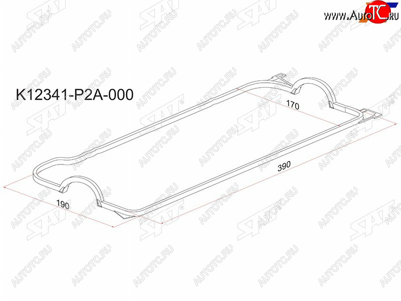 235 р. Прокладка клапанной крышки HO D13BD15B, D16A, 91-97 SAT K12341-P2A-000  с доставкой в г. Майкоп
