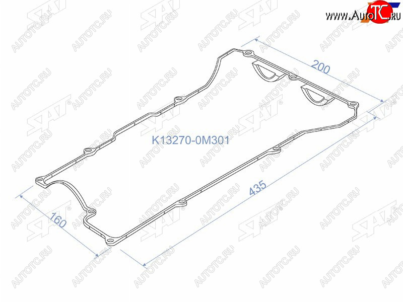 241 р. Прокладка клапанной крышки NS GA13DE, GA15DE, 91- B14N15, Y10 SAT K13270-0M301  с доставкой в г. Майкоп