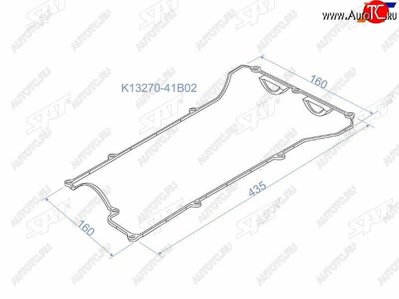 399 р. Прокладка клапанной крышки NS CG10, CG13, CGA3DE, Z10, K11 SAT K13270-41B02  с доставкой в г. Майкоп