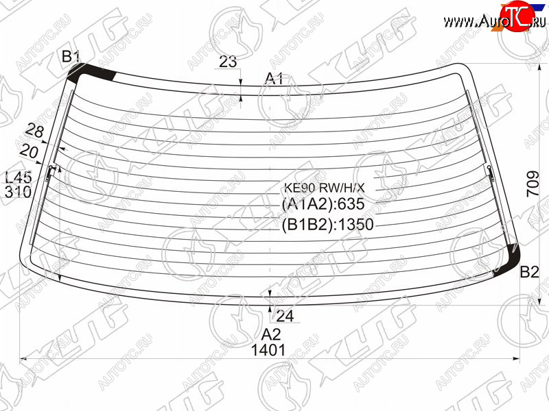 4 199 р. Стекло заднее (Цвет зеленый Обогрев) Toyota Corolla (E90) 87-92 XYG KE90 RW/H/X  с доставкой в г. Майкоп