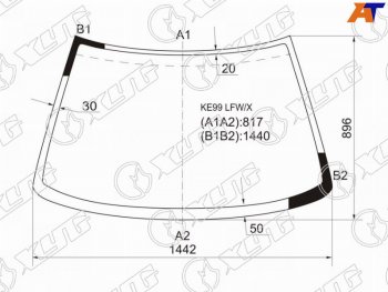 7 699 р. Стекло лобовое TOYOTA COROLLA LEVINSPRINTER TRUENO 87-91                                            XYG KE99 LFW/X  с доставкой в г. Майкоп. Увеличить фотографию 1
