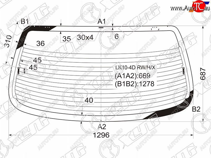 7 849 р. Стекло заднее (Цвет зеленый Обогрев) Toyota Echo 99-05  Platz 99-05 XYG LK10-4D RW/H/X  с доставкой в г. Майкоп