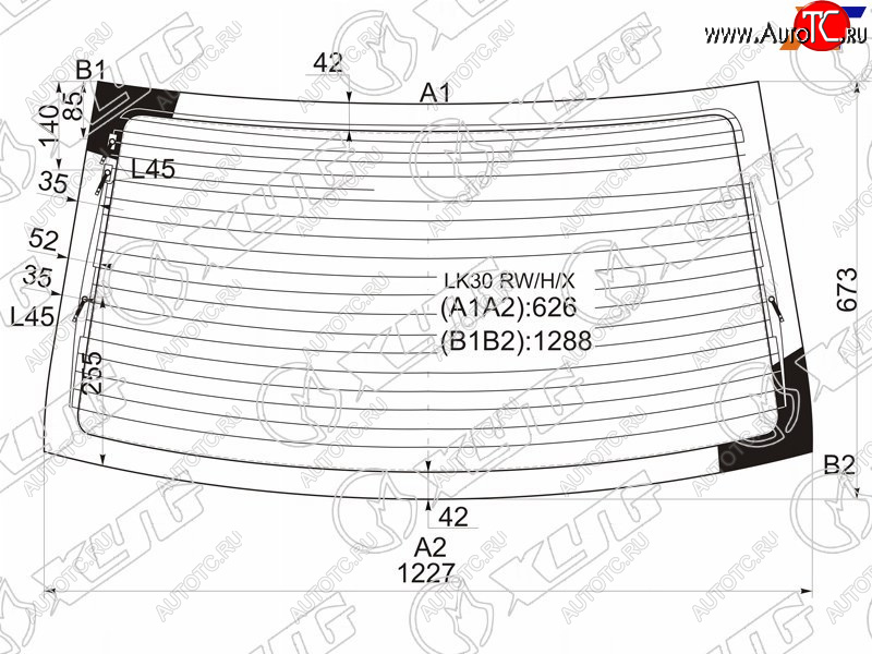 8 799 р. Стекло заднее (Цвет зеленый Обогрев Антенна) Toyota Belta 05-12  Vios 07-13  Yaris 05-13 XYG LK30 RW/H/X  с доставкой в г. Майкоп