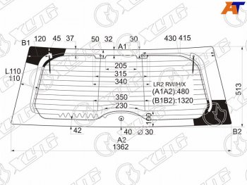 11 249 р. Стекло заднее (Цвет зеленый Обогрев Антенна) Land Rover Freelander 06-14 XYG LR2 RW/H/X  с доставкой в г. Майкоп. Увеличить фотографию 2