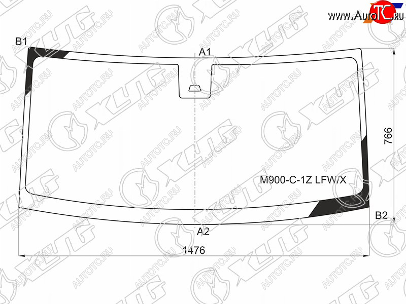 11 799 р. Стекло лобовое (Одна камера) Daihatsu Thor 16-20  Subaru Justy 16-  Toyota Roomy 16-  Tank 16- XYG M900-C-1Z LFW/X  с доставкой в г. Майкоп