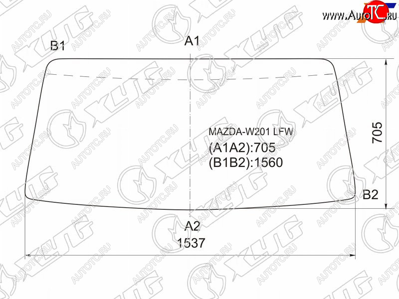 6 249 р. Стекло лобовое Mazda Titan 89-00 XYG MAZDA-W201 LFW  с доставкой в г. Майкоп