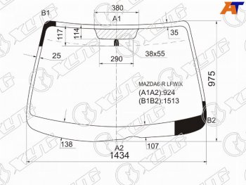 8 899 р. Стекло лобовое Mazda Atenza 02-07 XYG MAZDA6-R LFW/X  с доставкой в г. Майкоп. Увеличить фотографию 1