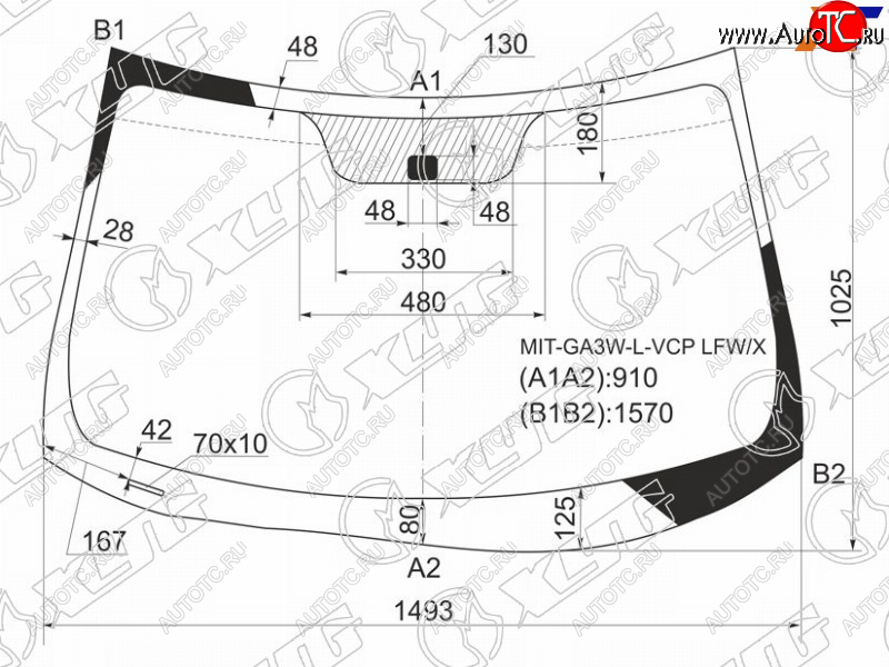 6 249 р. Стекло лобовое Mitsubishi ASX 10-  Citroen C4 Aircross 12-16  Peugeot 4008 12-15 XYG MIT-GA3W-L-VCP LFW/X  с доставкой в г. Майкоп