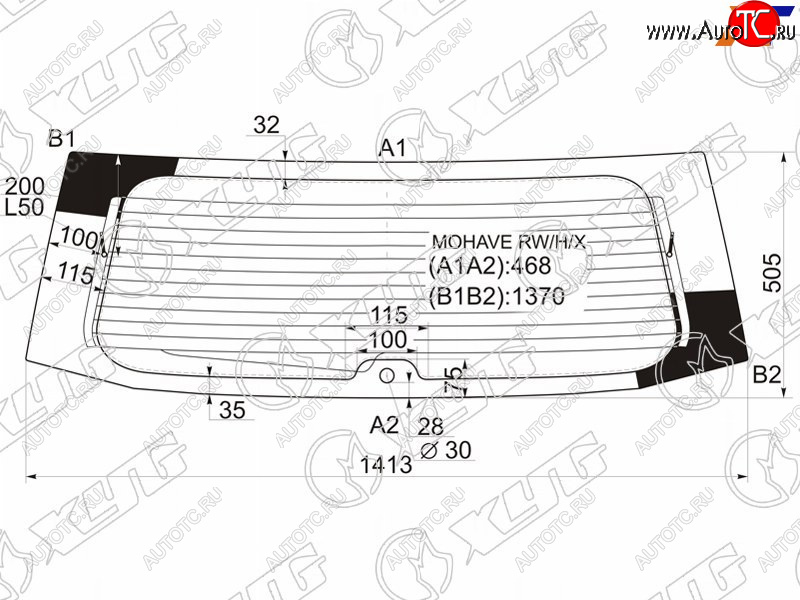 15 599 р. Стекло заднее (Цвет зеленый Обогрев) Kia Mohave 08-19 XYG MOHAVE RW/H/X  с доставкой в г. Майкоп
