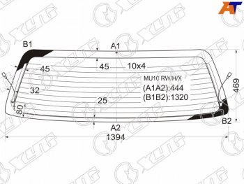 7 999 р. Стекло заднее (Цвет зеленый Обогрев) Toyota Highlander 00-07  Kluger V 00-07 XYG MU10 RW/H/X  с доставкой в г. Майкоп. Увеличить фотографию 1