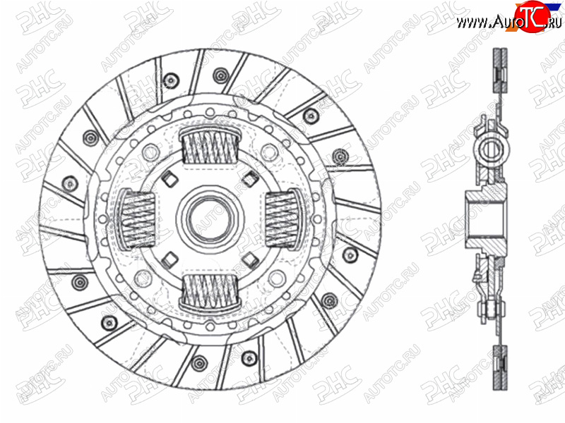 5 649 р. Диск сцепления MAZDA 3 1.3-1.6 04-09                                                                 PHC MZ-40  с доставкой в г. Майкоп