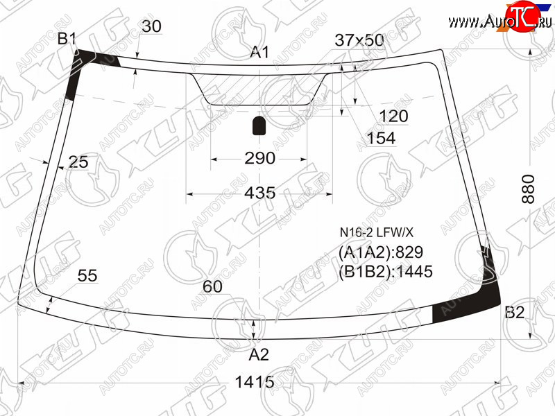 6 599 р. Стекло лобовое Nissan Almera 00-06  Bluebird Sylphy 00-05  Sunny Asia 00-12 XYG N16-2 LFW/X  с доставкой в г. Майкоп