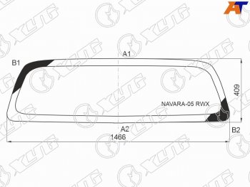 7 199 р. Стекло заднее (Цвет зеленый Обогрев) Nissan Frontier 04-21  Navara 04-15 XYG NAVARA-05 RW/H/X  с доставкой в г. Майкоп. Увеличить фотографию 1