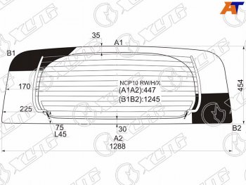 8 499 р. Стекло заднее (Цвет зеленый Обогрев) Toyota Ractis 05-10 XYG NCP10 RW/H/X  с доставкой в г. Майкоп. Увеличить фотографию 1