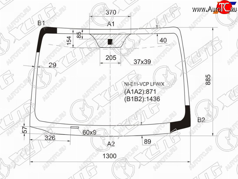 5 299 р. Стекло лобовое NISSAN NOTE 05-13 XYG NI-E11-VCP LFW/X  с доставкой в г. Майкоп