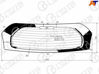 8 799 р. Стекло заднее (Цвет зеленый Обогрев) Nissan Note 12-20 XYG NI-E12 RW/H/X  с доставкой в г. Майкоп. Увеличить фотографию 1