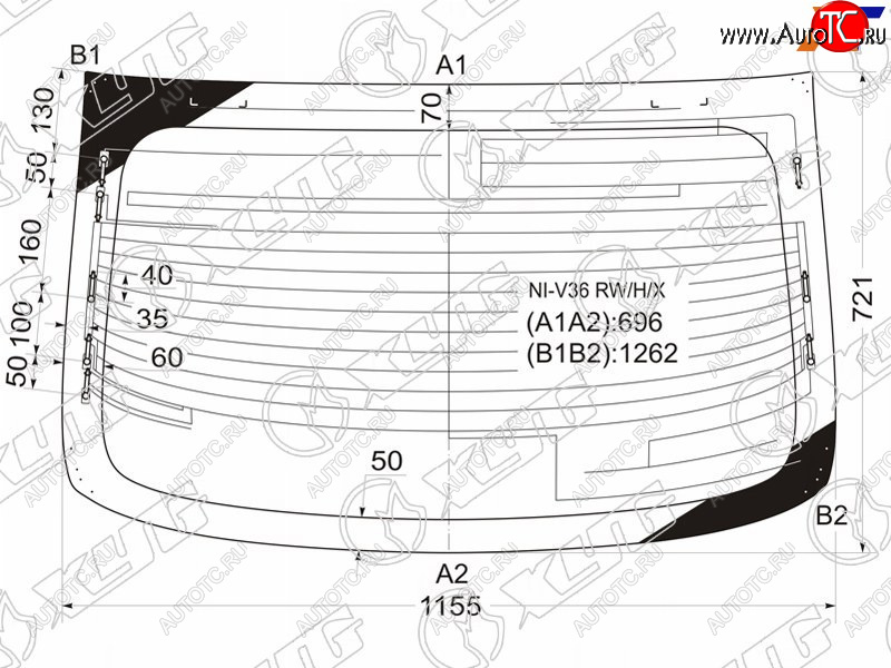 15 799 р. Стекло заднее (Цвет зеленый Обогрев Антенна) Infiniti G25 10-14  G35 06-09  G37 08-14  Nissan S XYG NI-V36 RW/H/X  с доставкой в г. Майкоп
