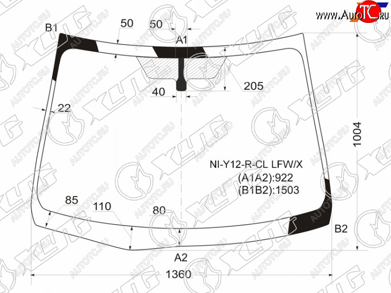 5 449 р. Стекло лобовое Nissan AD 06-16  Wingroad 05-18  Mazda Familia 07-18  Mitsubishi Lancer Japan 08-1 XYG NI-Y12-R-CL LFW/X  с доставкой в г. Майкоп