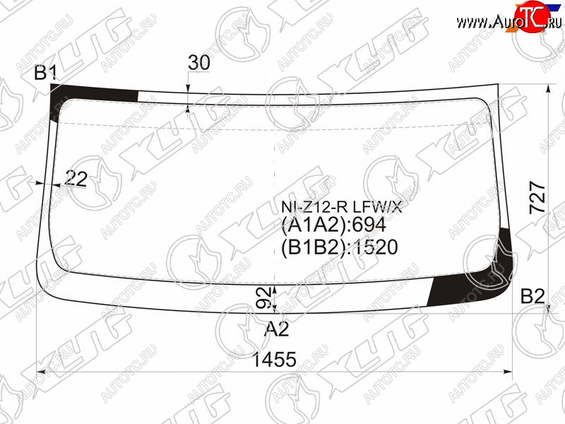 6 649 р. Стекло лобовое Nissan Cube 08-20 XYG NI-Z12-R LFW/X  с доставкой в г. Майкоп