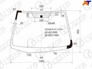 7 299 р. Стекло лобовое Toyota Allion (T260) 07-21  Premio 07-16 XYG NZT260-R-CP LFW/X  с доставкой в г. Майкоп. Увеличить фотографию 1