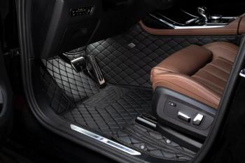 Ковры (Кожа АВТОПИЛОТ экокожа) Автопилот Mercedes-Benz C-Class W205 дорестайлинг седан (2015-2018) (черный)