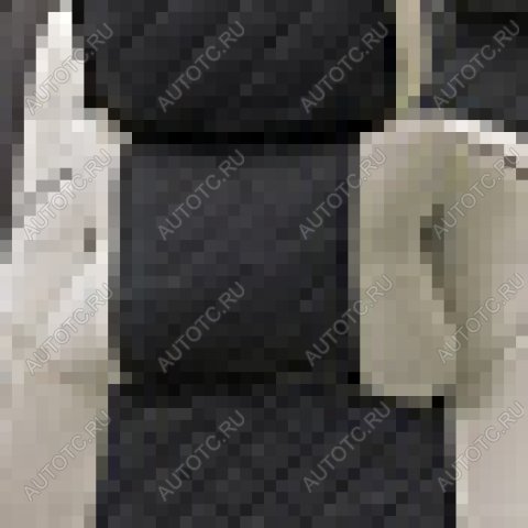 699 р. Подушки под шею (РОМБ 2 шт экокожа) АВТОПИЛОТ Volvo XC60 (2017-2022) (белый/черный)  с доставкой в г. Майкоп