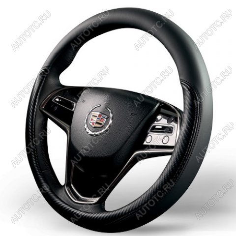 669 р. Оплётка на руль (37-39см GP 2103 кож/зам) Автопилот KIA Optima 2 MG седан (2005-2010) (черный)  с доставкой в г. Майкоп