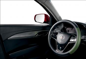 Оплётка на руль (37-39см GP 2201 кож/зам) Автопилот Daihatsu Applause A100 лифтбэк 1-ый ресталийнг (1992-1997) (черный/зеленый)