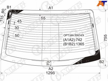 6 599 р. Стекло заднее с обогревом KIA OPTIMA 4D 00-05                                                        XYG OPTIMA RW/H/X  с доставкой в г. Майкоп. Увеличить фотографию 1
