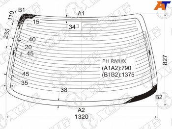 11 549 р. Стекло заднее (Цвет зеленый Обогрев Антенна 4D SED) Nissan Primera 95-02  Infiniti G20 99-02  N XYG P11 RW/H/X  с доставкой в г. Майкоп. Увеличить фотографию 1
