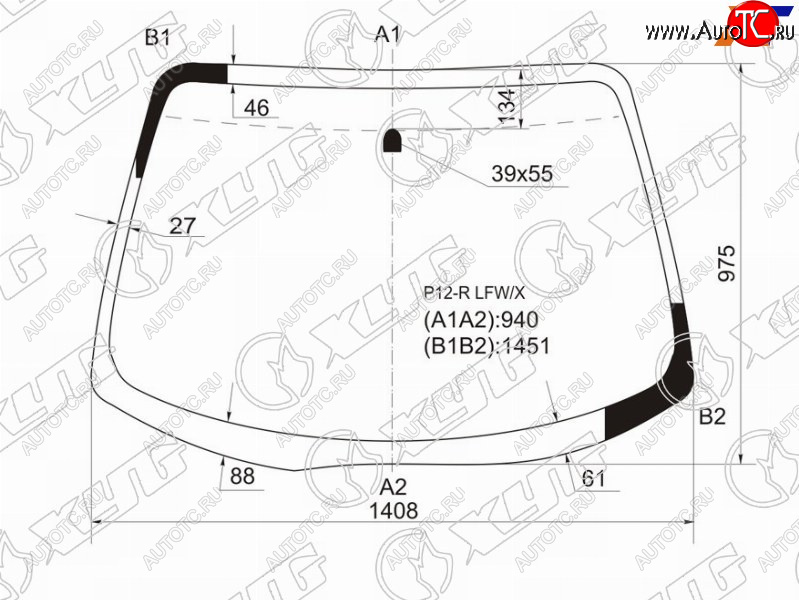6 899 р. Стекло лобовое Nissan Primera 01-08 XYG P12-R LFW/X  с доставкой в г. Майкоп