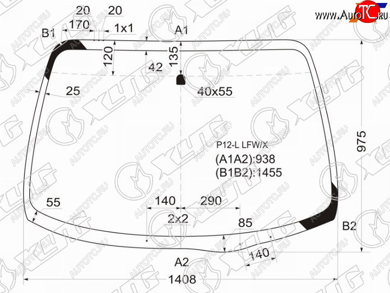 5 999 р. Стекло лобовое Nissan Primera 01-08 XYG P12-L LFW/X  с доставкой в г. Майкоп
