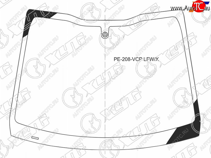 8 849 р. Стекло лобовое Peugeot 2008 14-19  208 12-19 XYG PE-208-VCP LFW/X  с доставкой в г. Майкоп