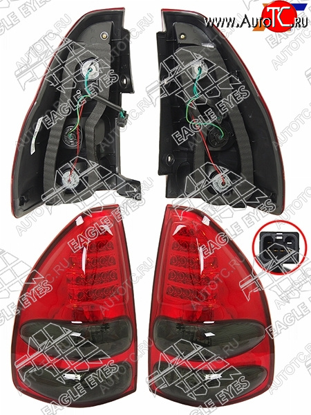 19 799 р. Фонарь задний Toyota Land Cruiser Prado (J120) 02-09 (Диоды Комплект) EAGLE EYES PF-EE-212-19G5-RD  с доставкой в г. Майкоп