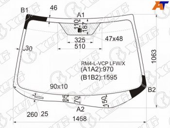 6 199 р. Стекло лобовое Honda CR-V 11-18 XYG RM4-L-VCP LFW/X  с доставкой в г. Майкоп. Увеличить фотографию 1