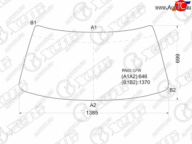 7 299 р. Стекло лобовое Toyota Hilux Pick Up 88-97  Great Wall Safe 01-09  Toyota 4Runner 89-95  Hilux Sur XYG RN80 LFW  с доставкой в г. Майкоп