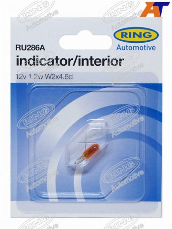 155 р. Лампа дополнительного освещения W1.2W Индикатор (Янтарная) 12V 1.2W Блистер 1 шт. RING RU286A  с доставкой в г. Майкоп. Увеличить фотографию 2